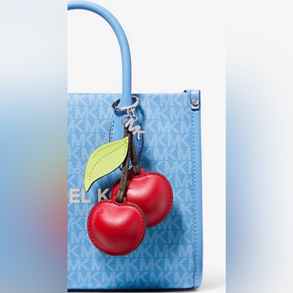 New Michael Kors Giftables Cherry Key Fob Bag Charm Key Ring Holder Bright Red - Picture 2 of 6